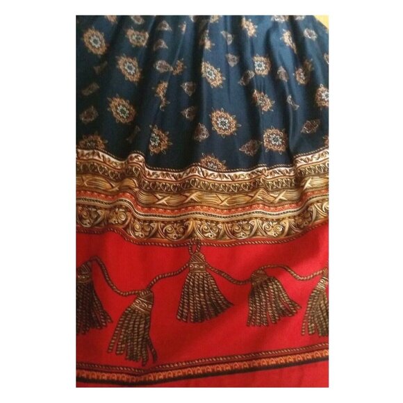 Vintage 80s Koret  bold print midi skirt size 8 - Picture 3 of 6